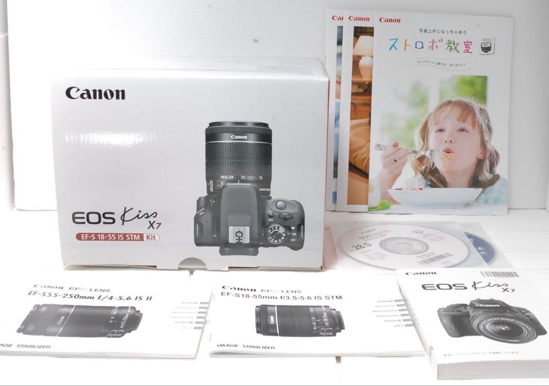 Canon EOS Kiss X7 ダブルズームキット 付属品多数 スマホ転送
