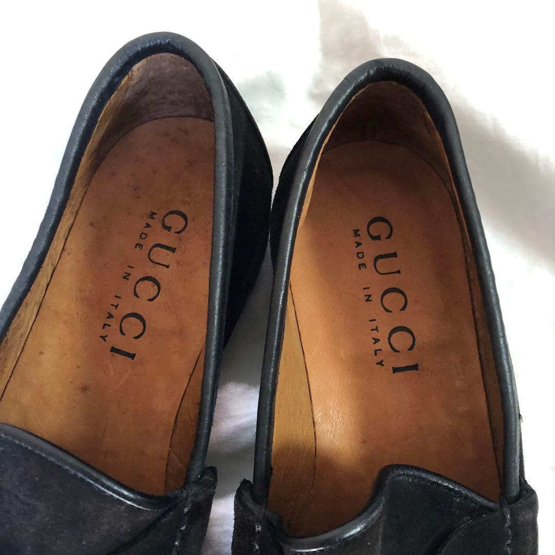 GUCCI グッチ ホースビット スエード ローファー ブラック 43