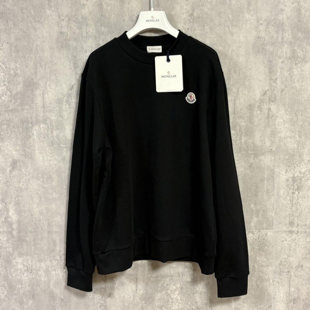 新品未使用タグ付き☆MONCLER Logo Patch スウェット L 黒色