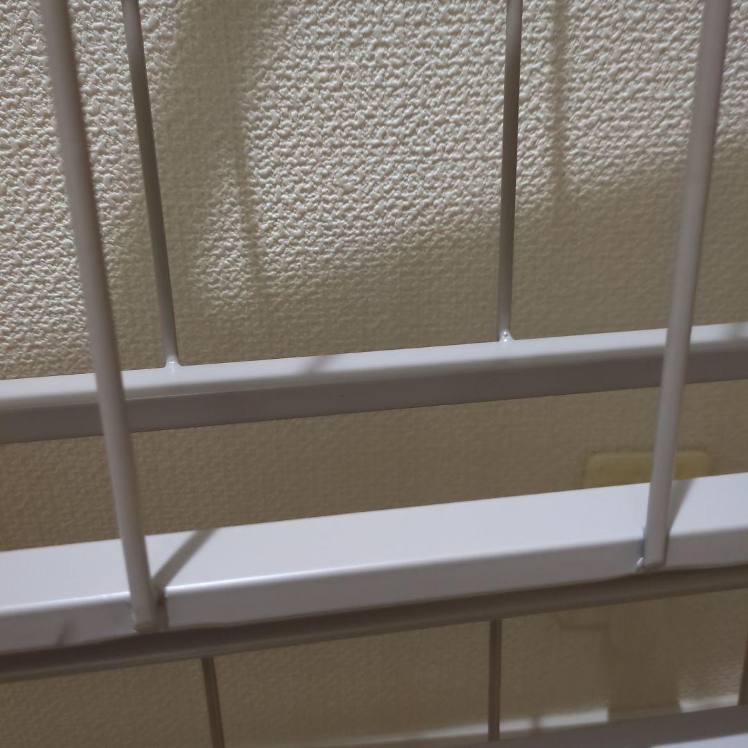 【美品】折りたたみ パイプベッド 頑丈 コンパクト グレー シングル スリム