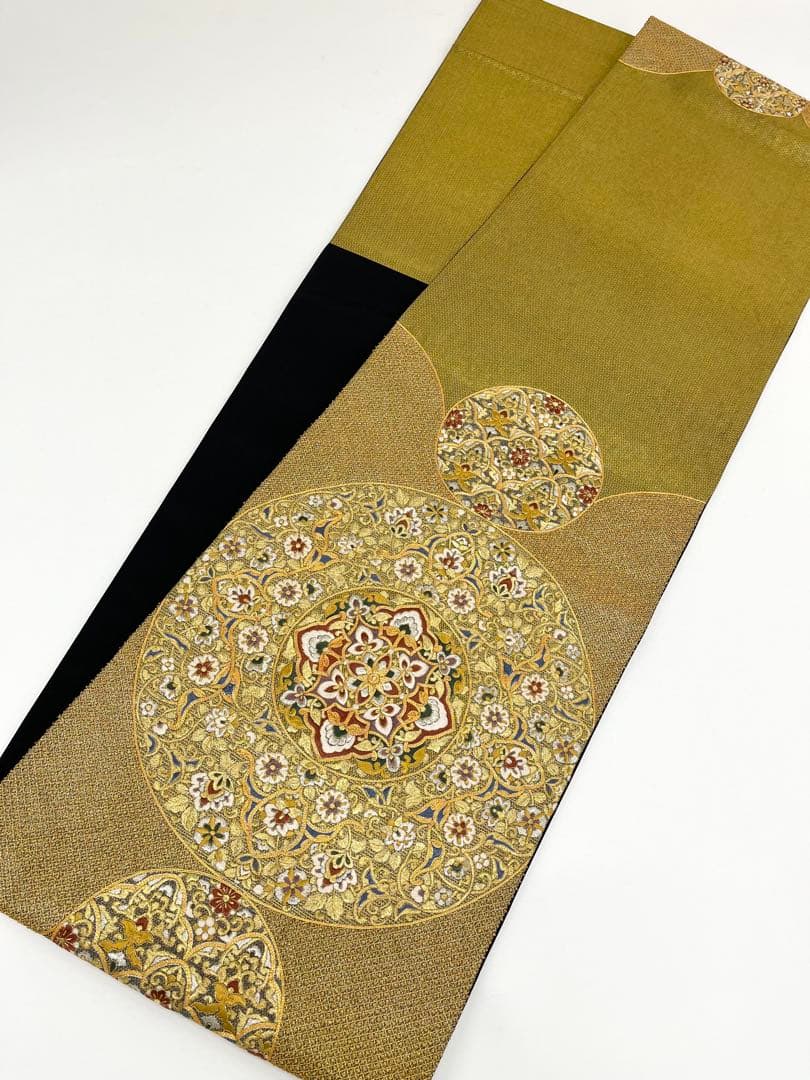 蘇州刺繍 袋帯 大華紋 正絹 お太鼓柄 D358