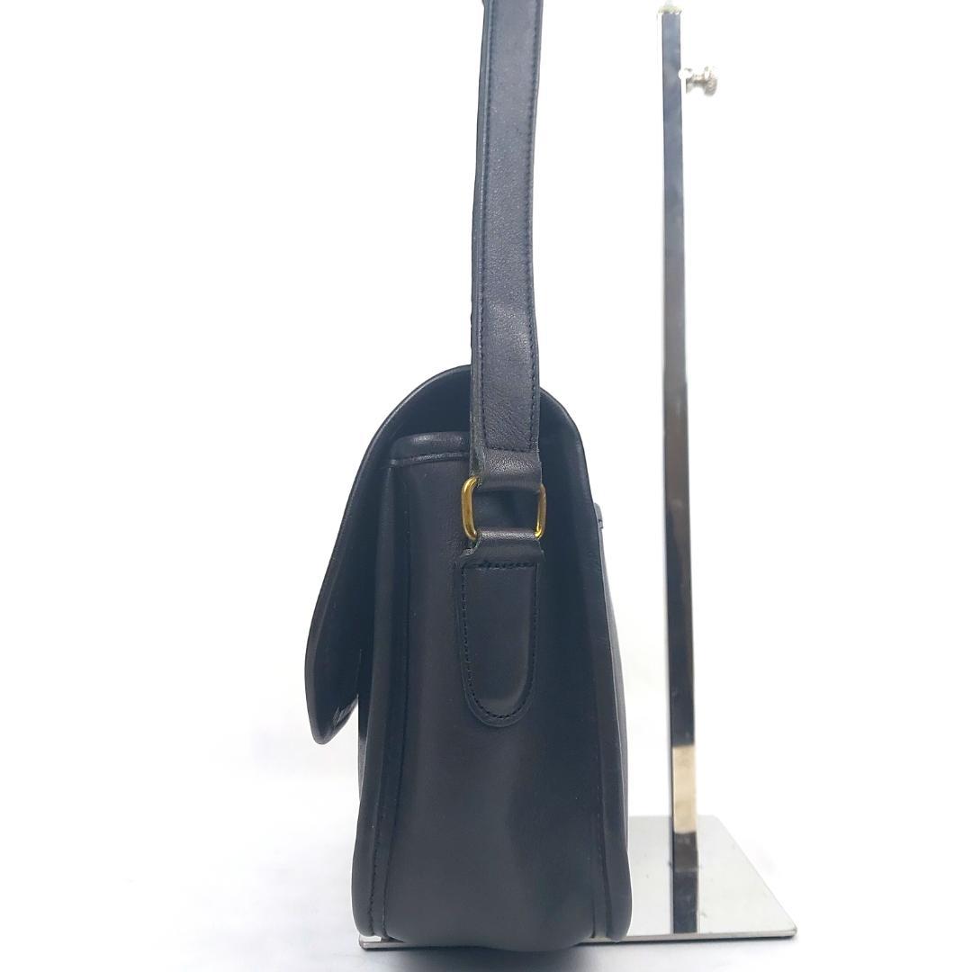 COACH オールドコーチ 8114 ターンロック ショルダーバッグ ネイビー