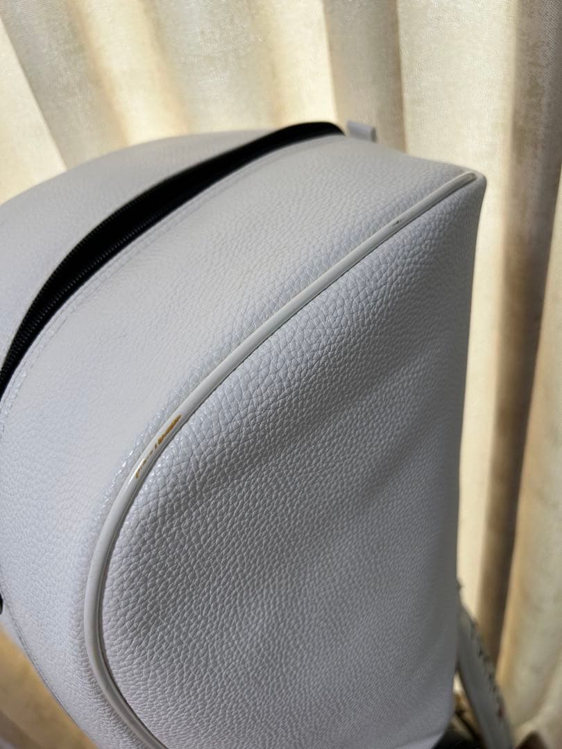 【美品】  キャディバッグ ホワイト/ネイビー/レッド