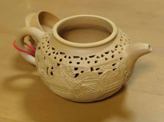 怪王浮雕 古美術 中国 急須 湯呑み9点セット伝統的な茶器セット 急須と茶碗付き