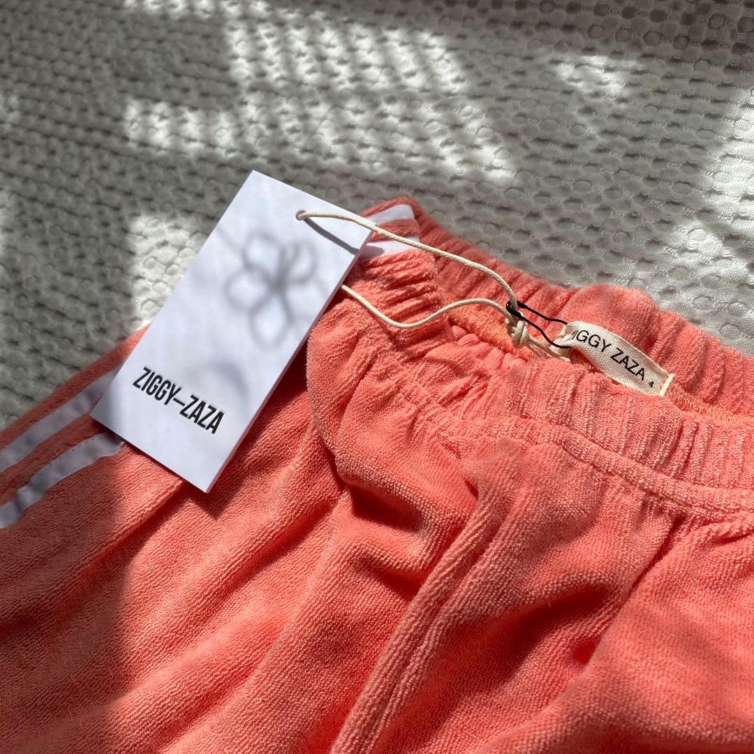 ゆみ　ziggy zaza ストライプパンツ　オレンジ　4歳