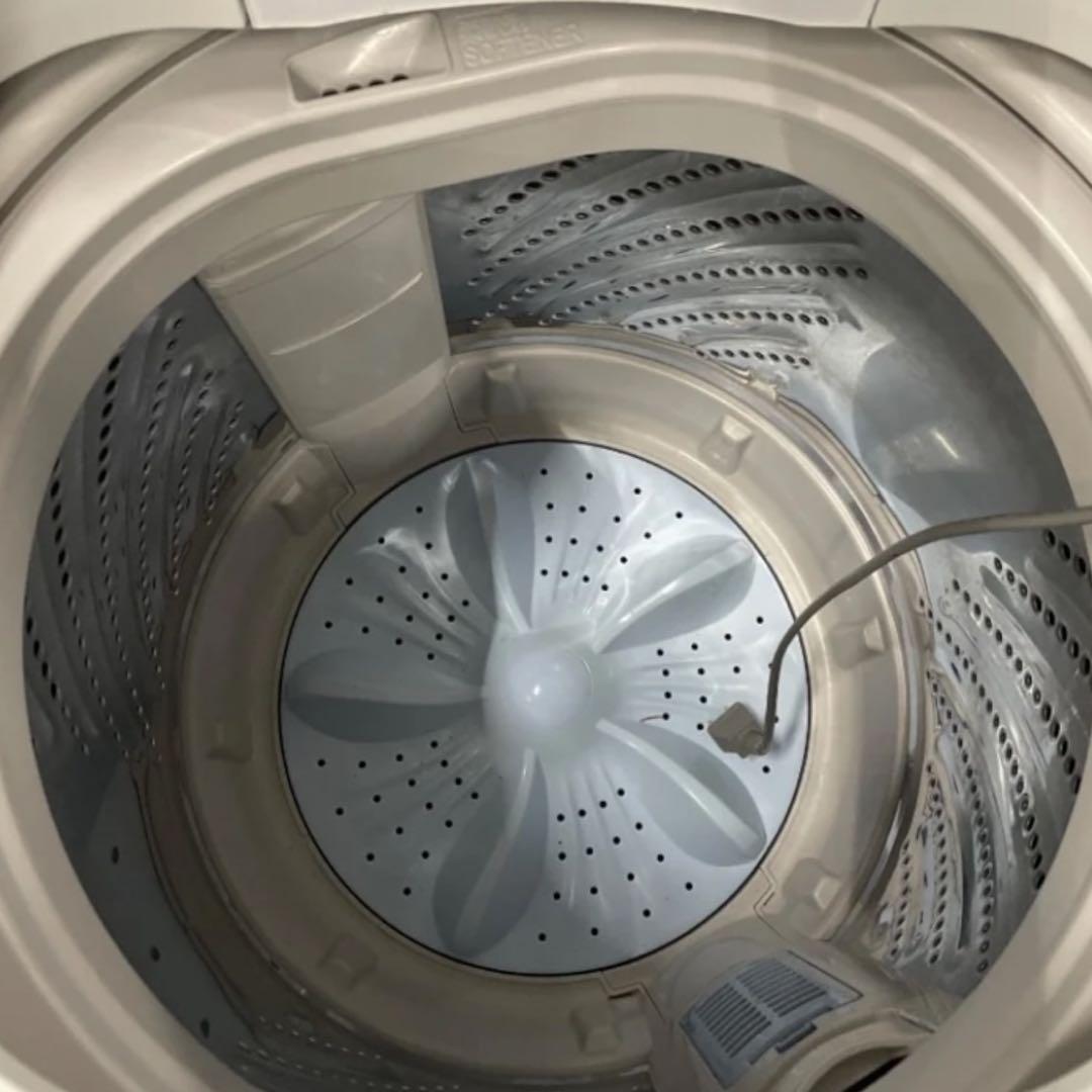 6 大阪無料配送　2024年製高性能シンプルホワイトインテリア6kg洗濯機