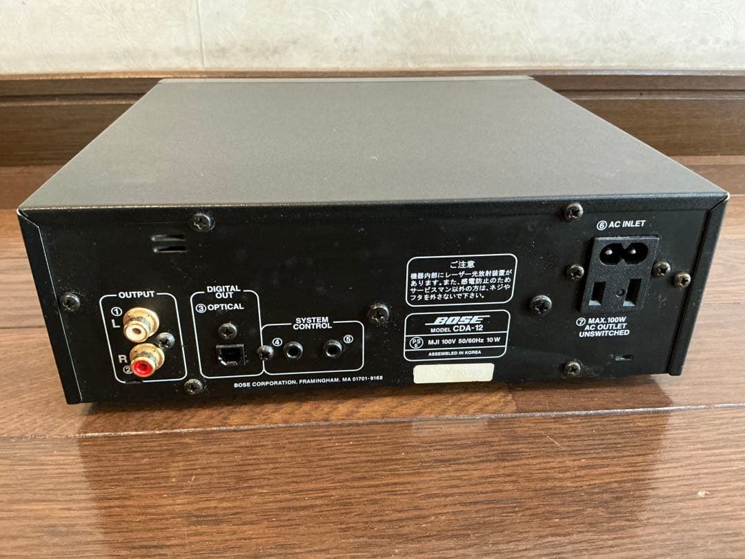 ＢＯＳＥ　ＣＤプレーヤー　ＣＤＡ－１２ 作動良好　最短翌日配達
