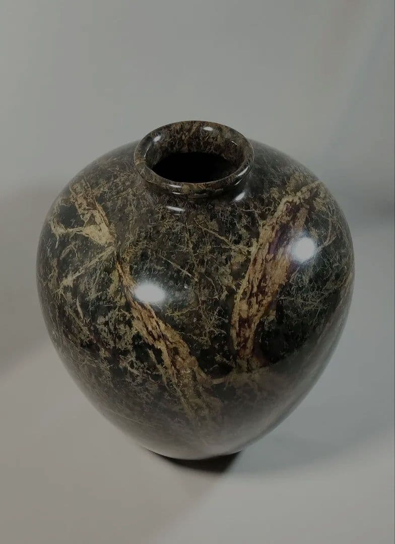 未使用 大理石調 テラゾ 壺 花瓶 フラワーベース インテリア 高級感