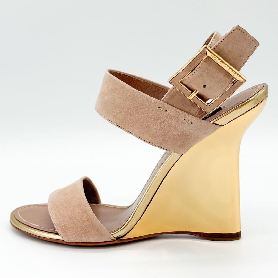 ♡美品♡ ルイヴィトン ウェッジソール スエード ストラップ ミュール