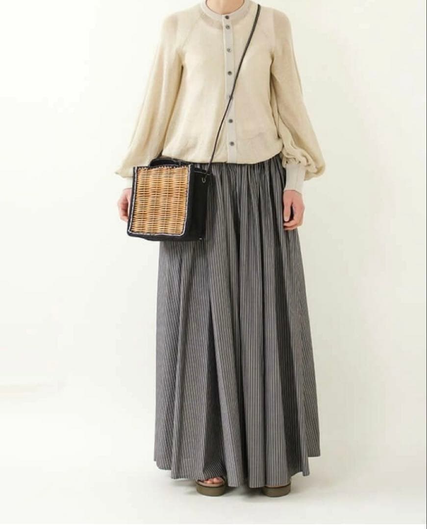 ももぴよページ ebagos かご袋ショルダー防水キャンバス×紅籐