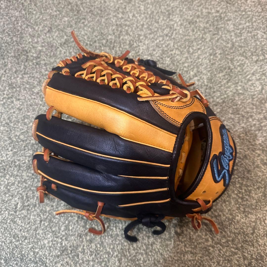 暇*ん様 久保田スラッガー　軟式グローブ オーダー　内野手用　黒/タン