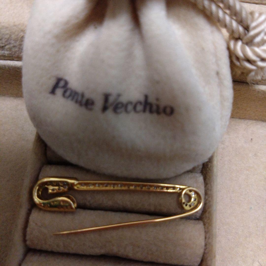 Ponte Vecchio K18ダイヤモンド0.28イエローゴールドブローチ