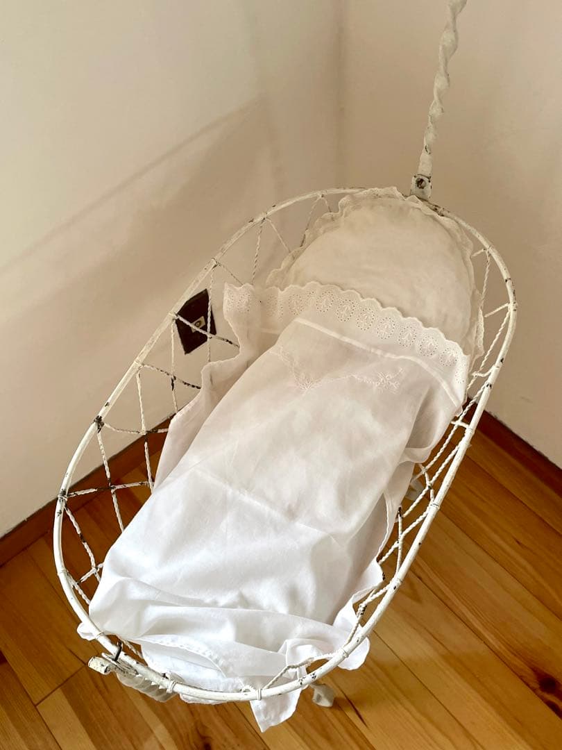 フランスアンティーク アイアン ドール用ベッド