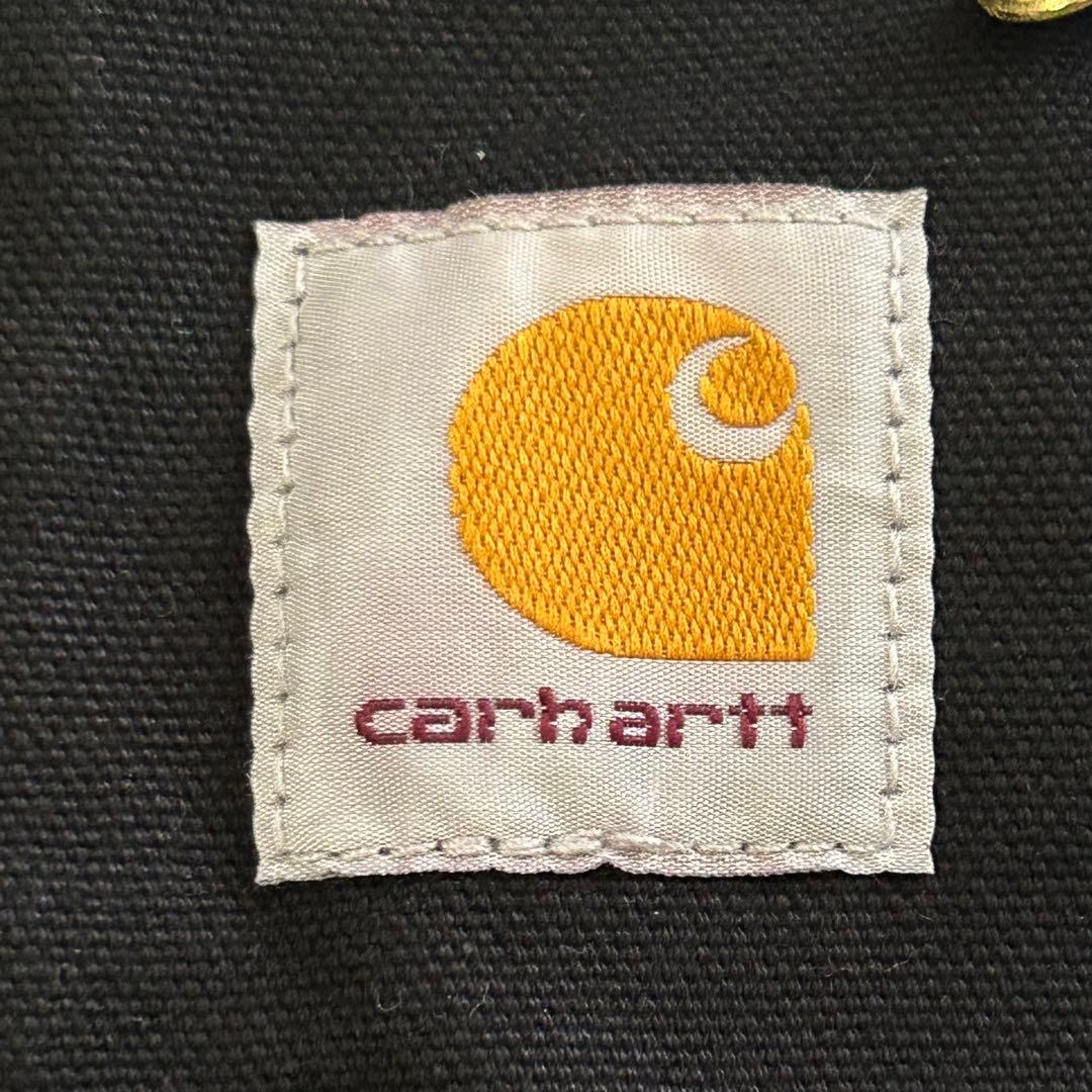 P275【裏地キルティング】【ダブルニー】カーハート オーバーオール 黒 ダック