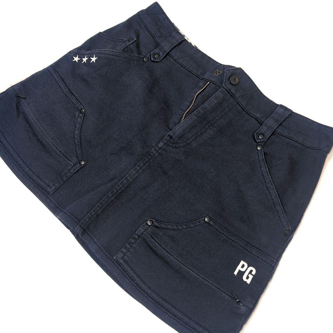 PEARLY GATES パーリーゲイツ ゴルフ スカート ミニ 濃紺 M相当