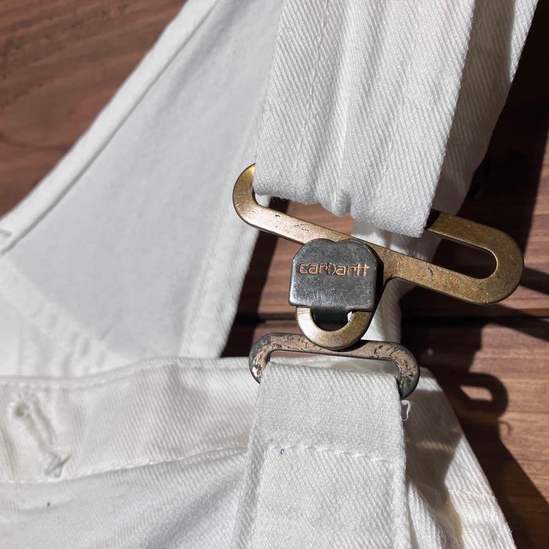 日本製　カーハート ホワイト　オーバーオール　つなぎ　ワークジャケット