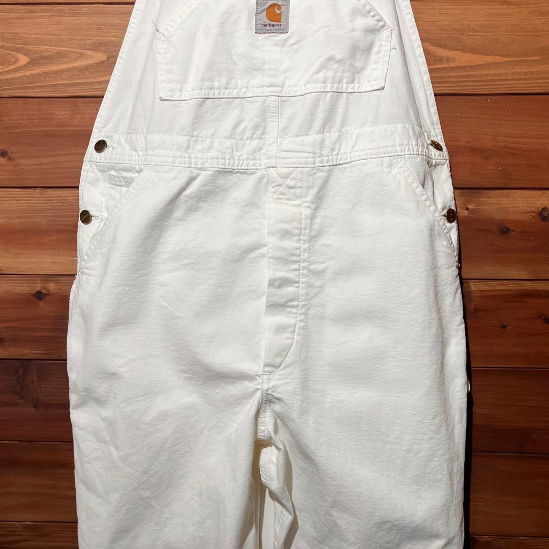 日本製　カーハート ホワイト　オーバーオール　つなぎ　ワークジャケット