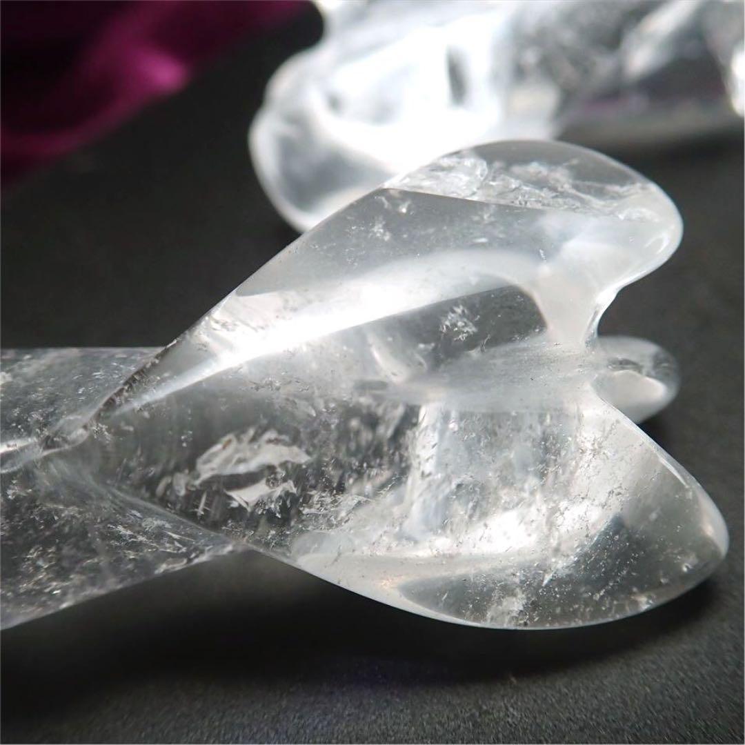 ★特選一品★幸福を運ぶ『天使モチーフ』【天然水晶エンジェル彫り置物１体】❤️
