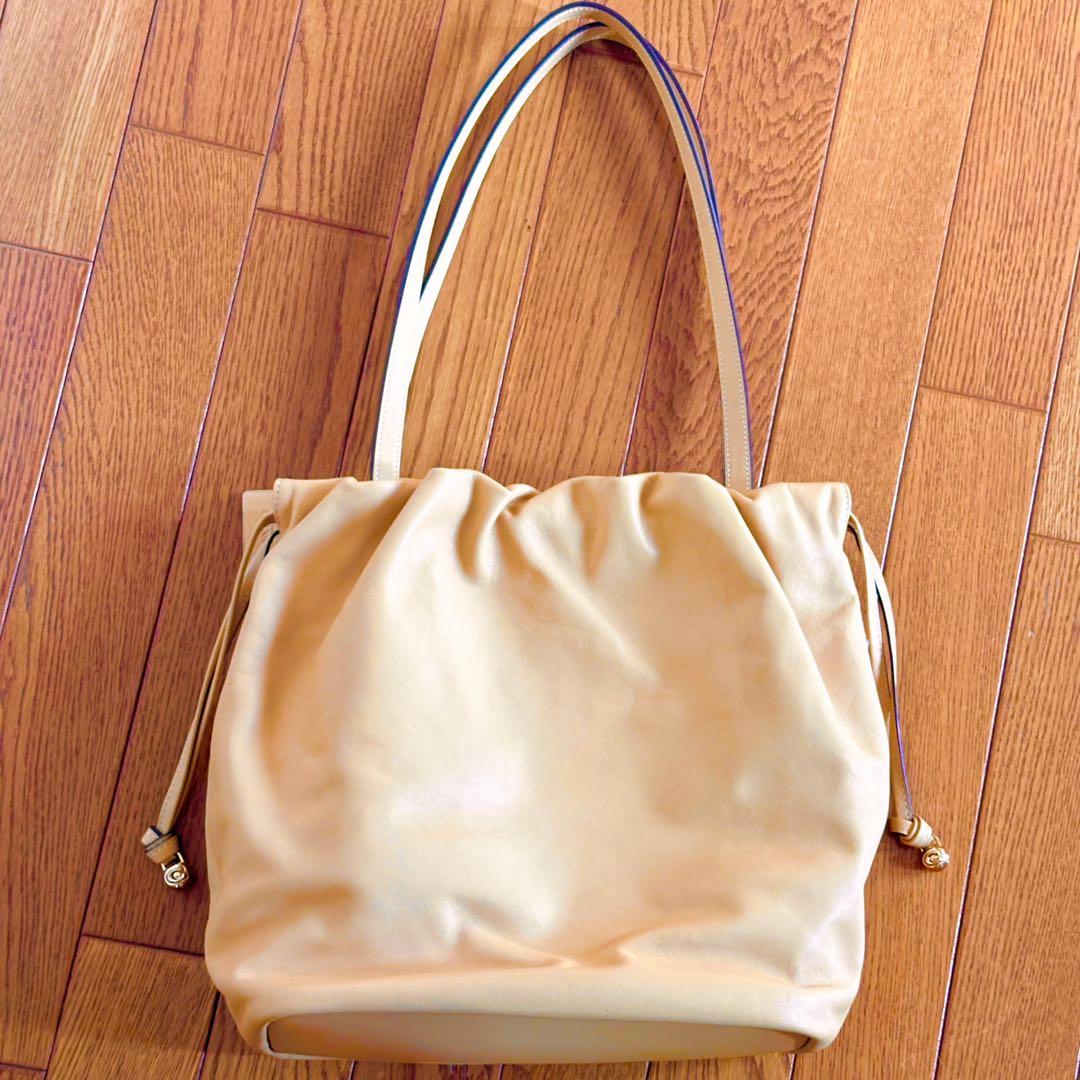 ひ*ん様 COACH フェイ　ドローストリング　トートバッグ　カラー:タン