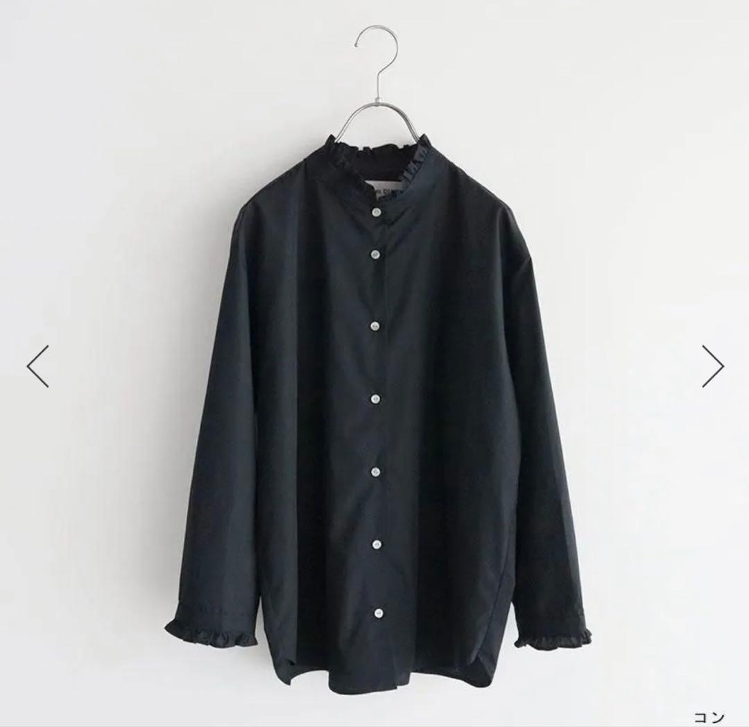 STAMP AND DIARY 100/1高密度ブロード フリルブラウス