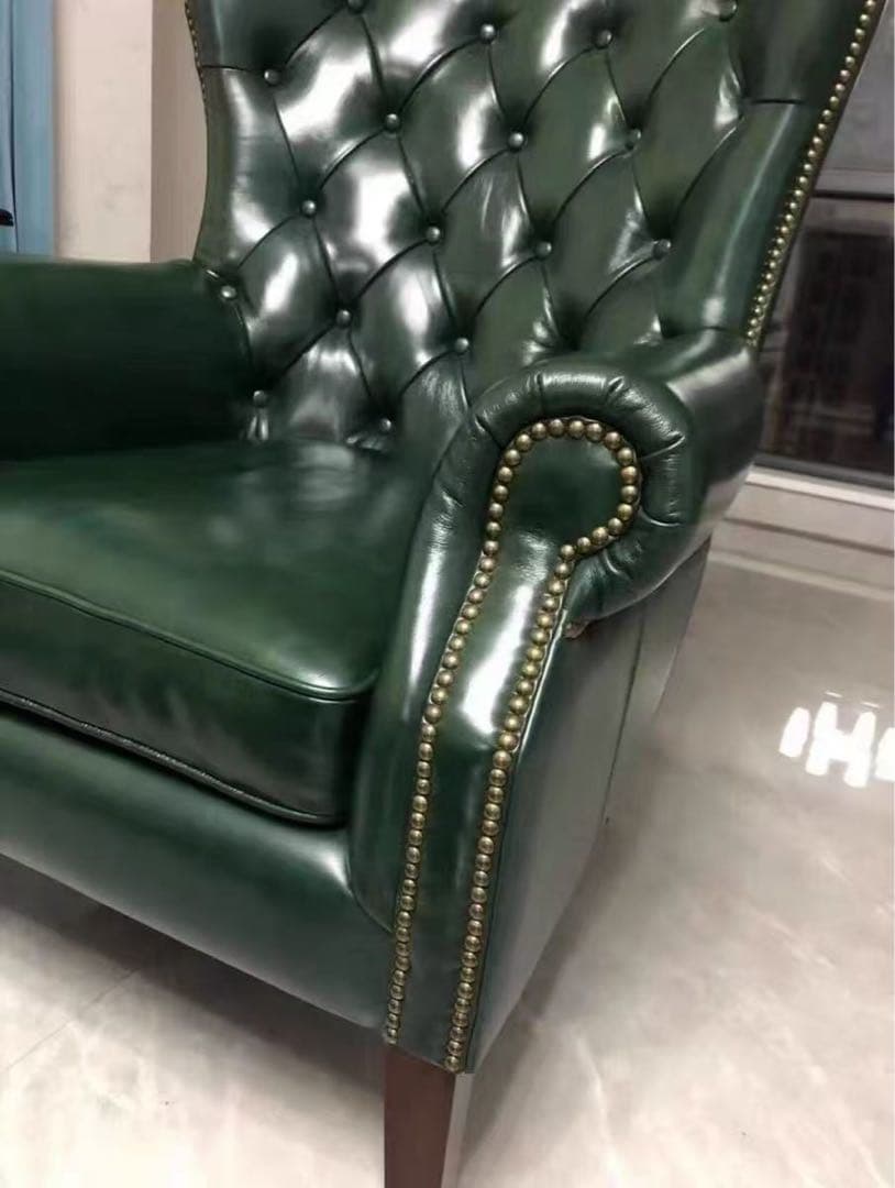 アメリカン　ソファ　グリーン　1人掛け