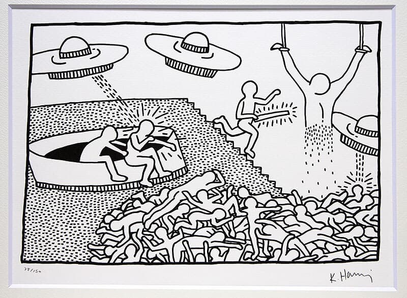 【希少】額付き キース・ヘリング　サインあり