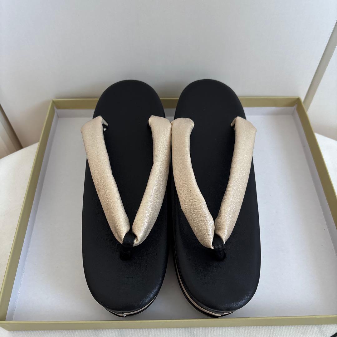 草履ハンドバッグセット ゴールド×ブラック