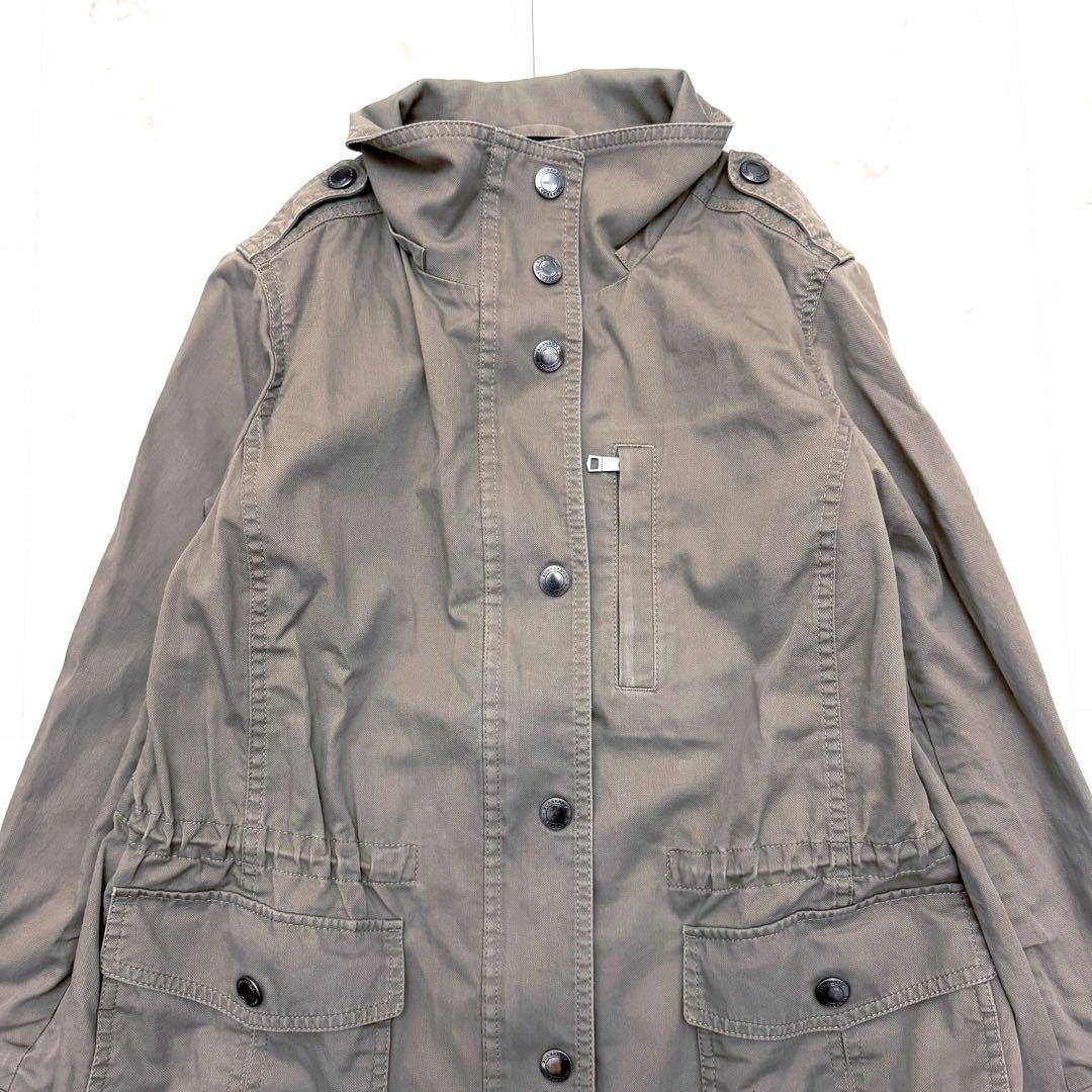 バーバリー ロンドン コットン リネン スタンドカラー ジャケット ライトコート
