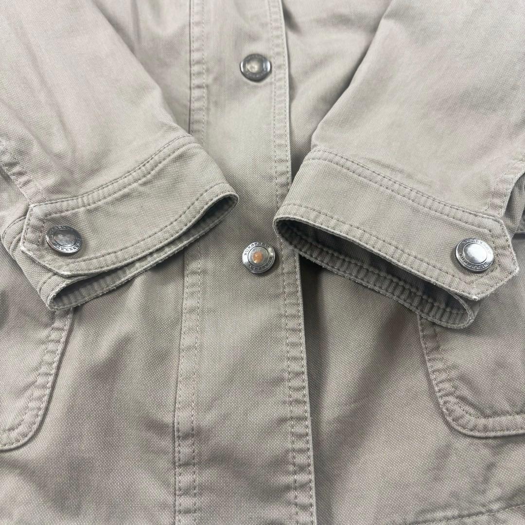 バーバリー ロンドン コットン リネン スタンドカラー ジャケット ライトコート