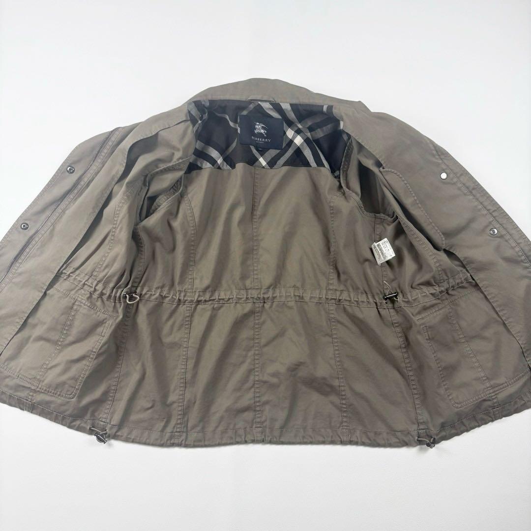 バーバリー ロンドン コットン リネン スタンドカラー ジャケット ライトコート