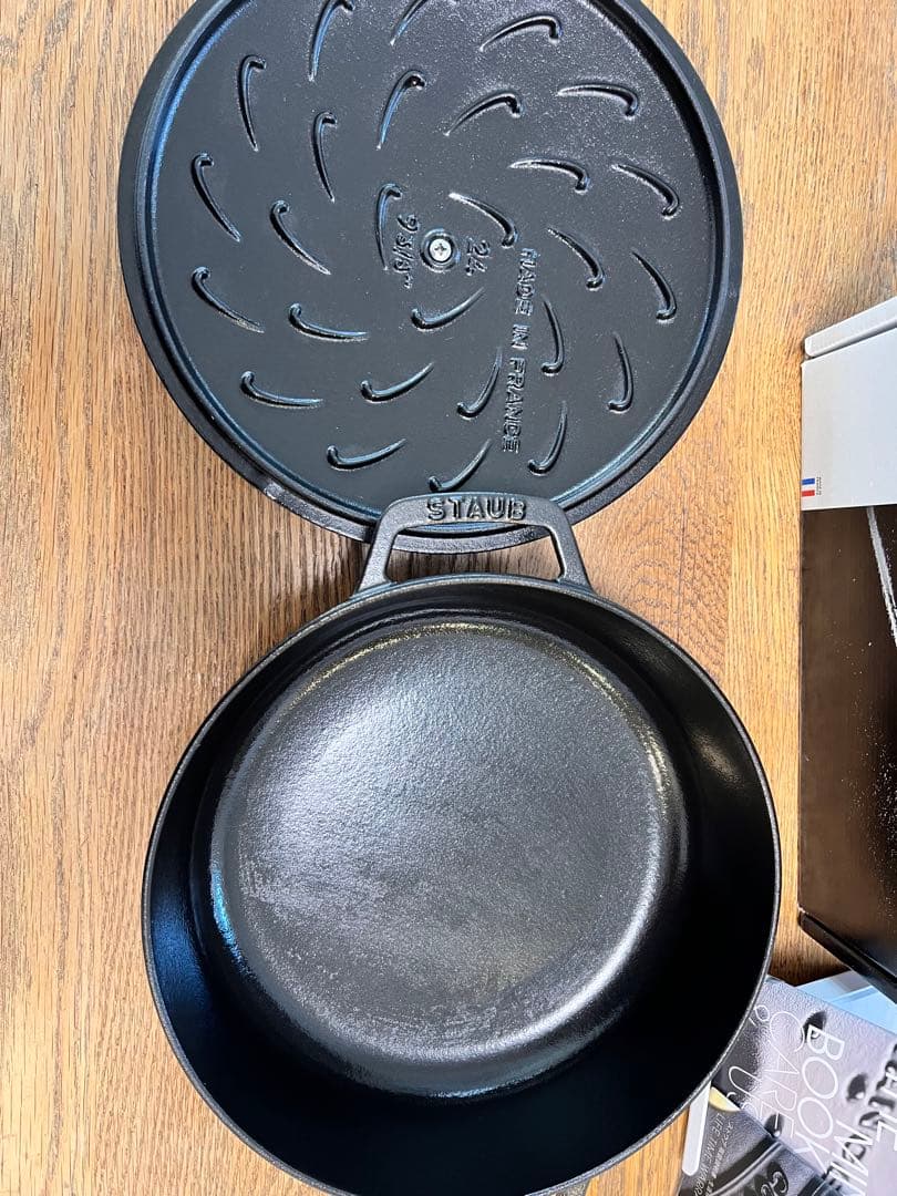 【美品】staub ブライザー 24cm ソテーパン 箱付き ブラック