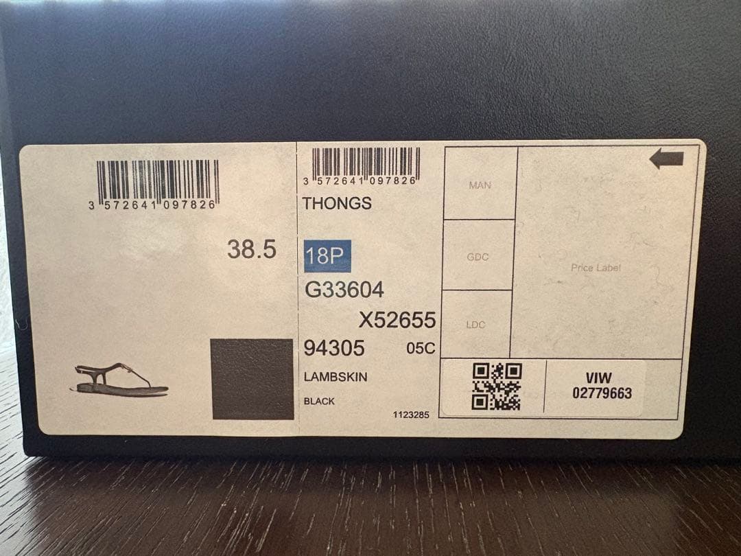 CHANEL キルティングサンダル 38.5 黒 ココマーク ゴールド