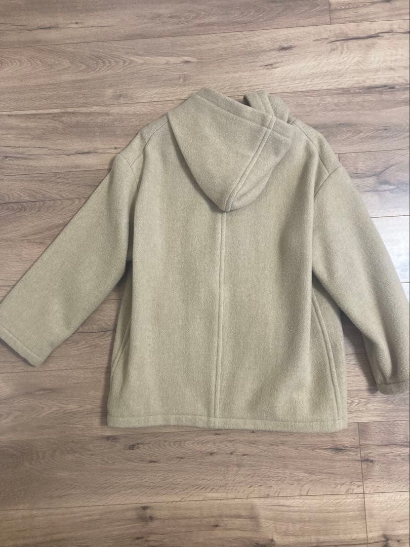 値下げ！！ベージュ ジップアップ フード付きコート　36