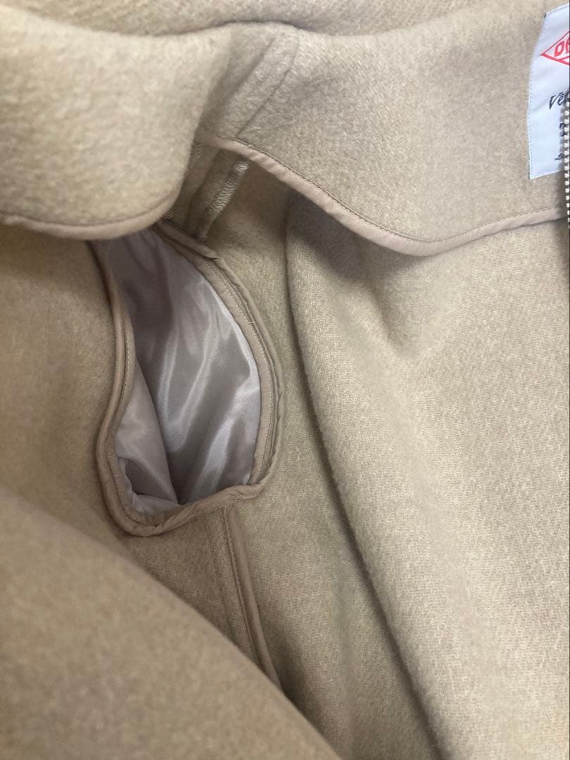 値下げ！！ベージュ ジップアップ フード付きコート　36