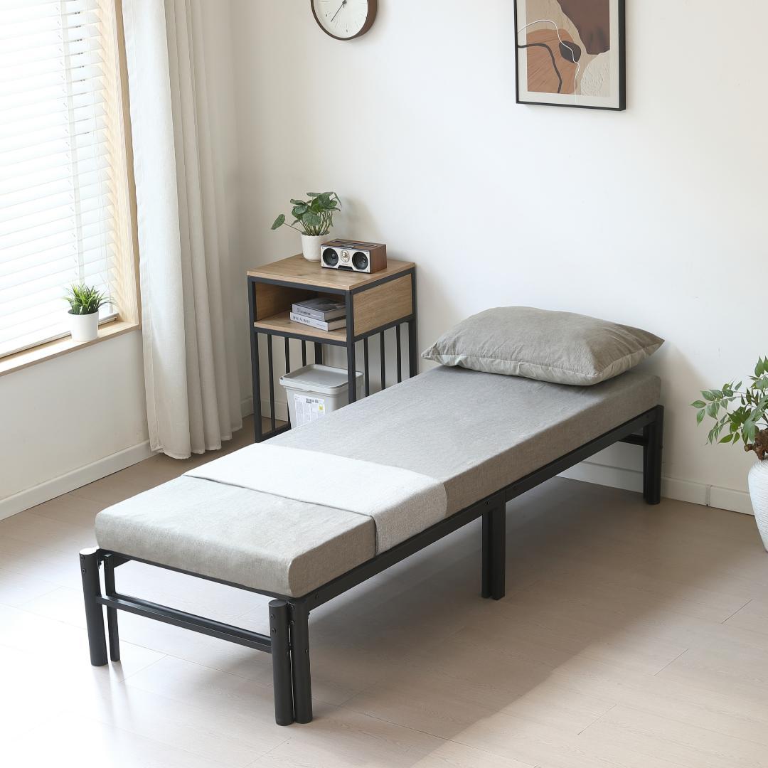 【ブラック】ディベッド 伸長式ベッド シングル セミダブル 2way 伸縮 収納