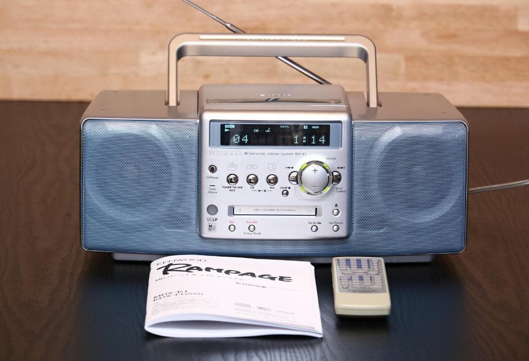 KENWOOD MDX-K1 CD/MD/TUNER コンポ ラジカセ シルバー