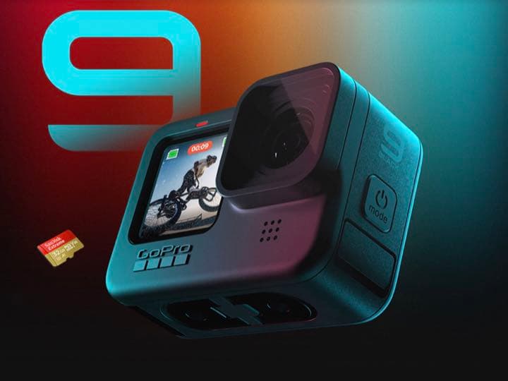 Gopro hero9とバッテリーとSD