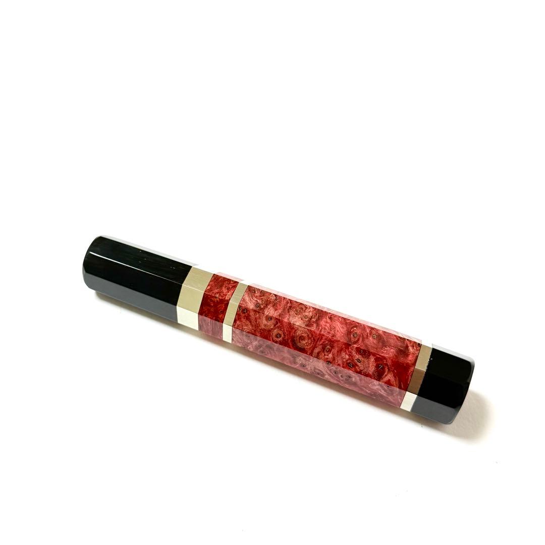 三段銀巻 黒水牛角 ペティ4寸 スタビライズドウッド 八角柄 ペティ120 p