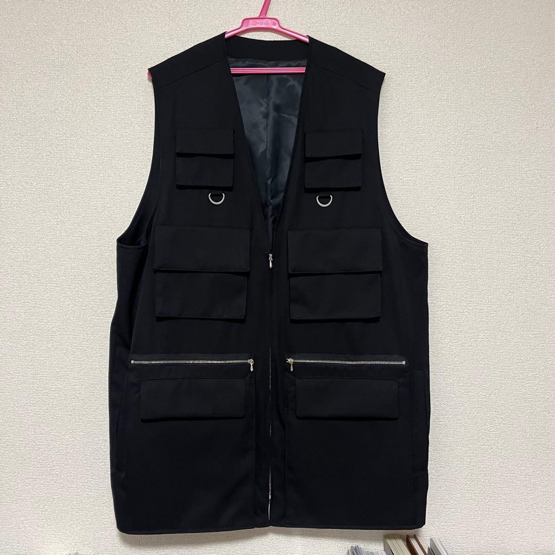 美品stein Oversized Multi Pocket Vest ブラック