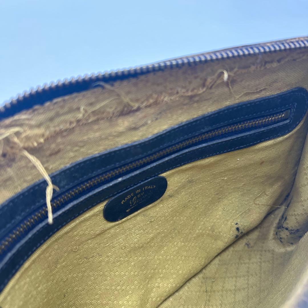 GUCCI GGスプリーム ショルダーバッグ PVC ネイビー オールドグッチ