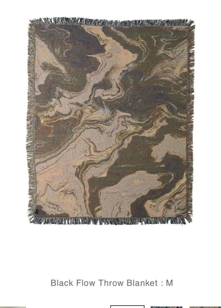 【IMPeRF】Black Flow Throw Blanket : M