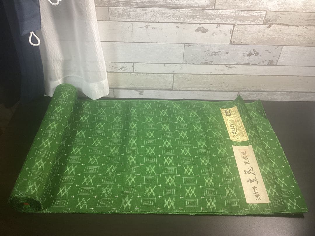 着物 反物 久留米かすり シルケット 立花 民芸織 綿100% 未使用品 960