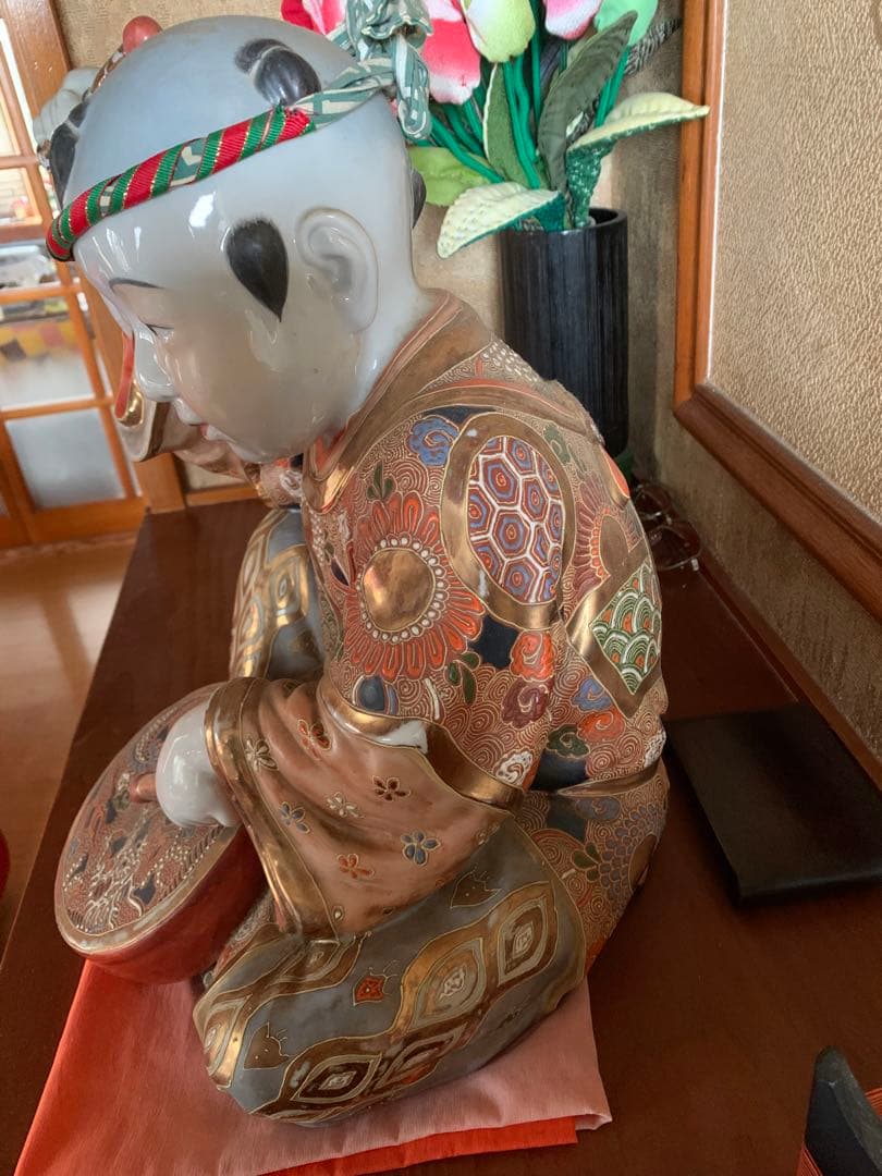 太鼓打唐子人形　置物