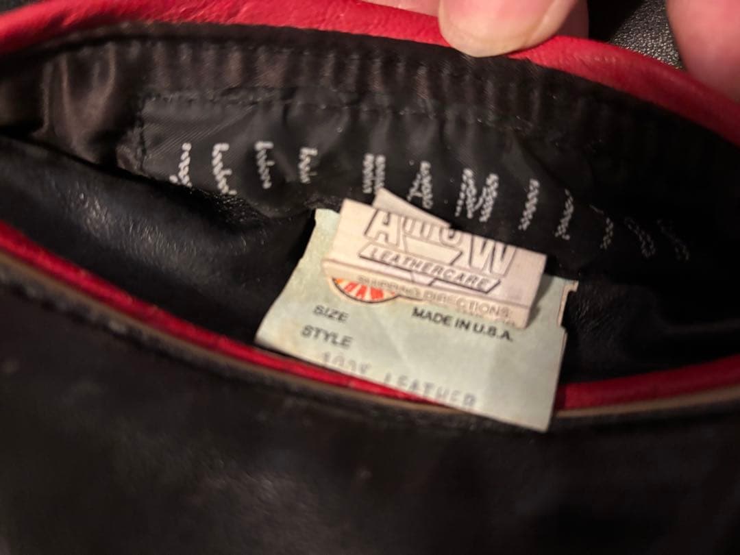 49ERS レザー ジャケット　JEFF HAMILTON ジェフハミルトン