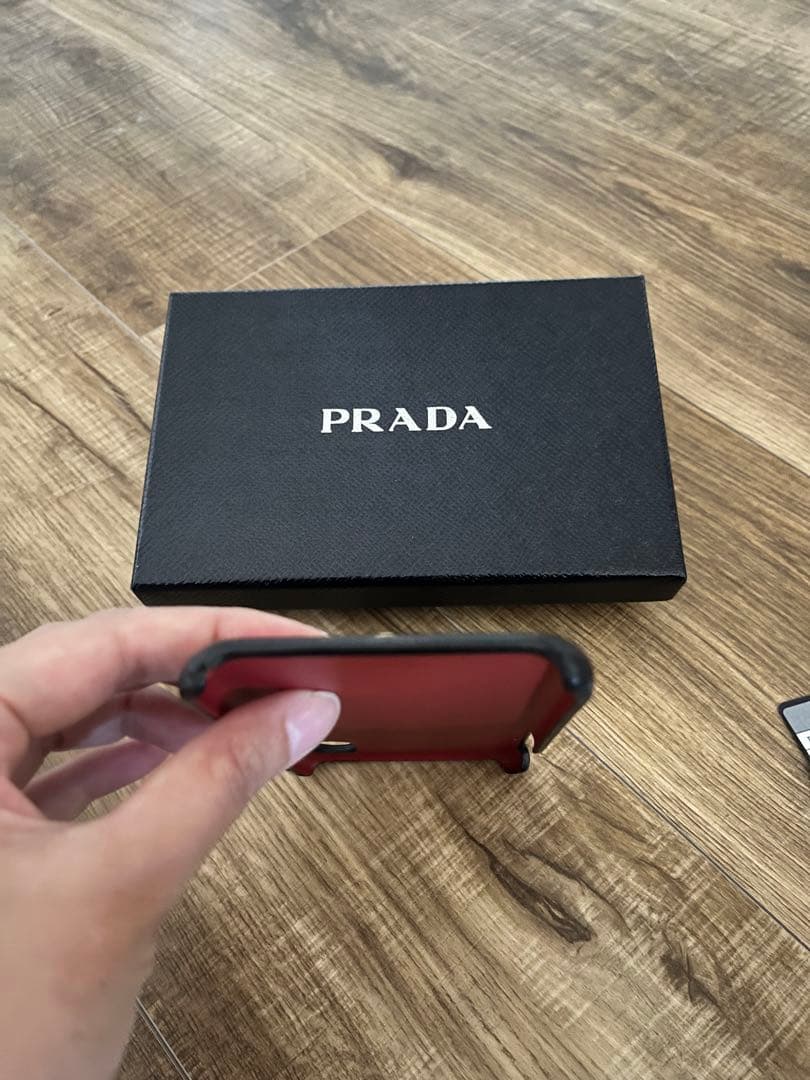 PRADA iPhoneケース ブラック レザー