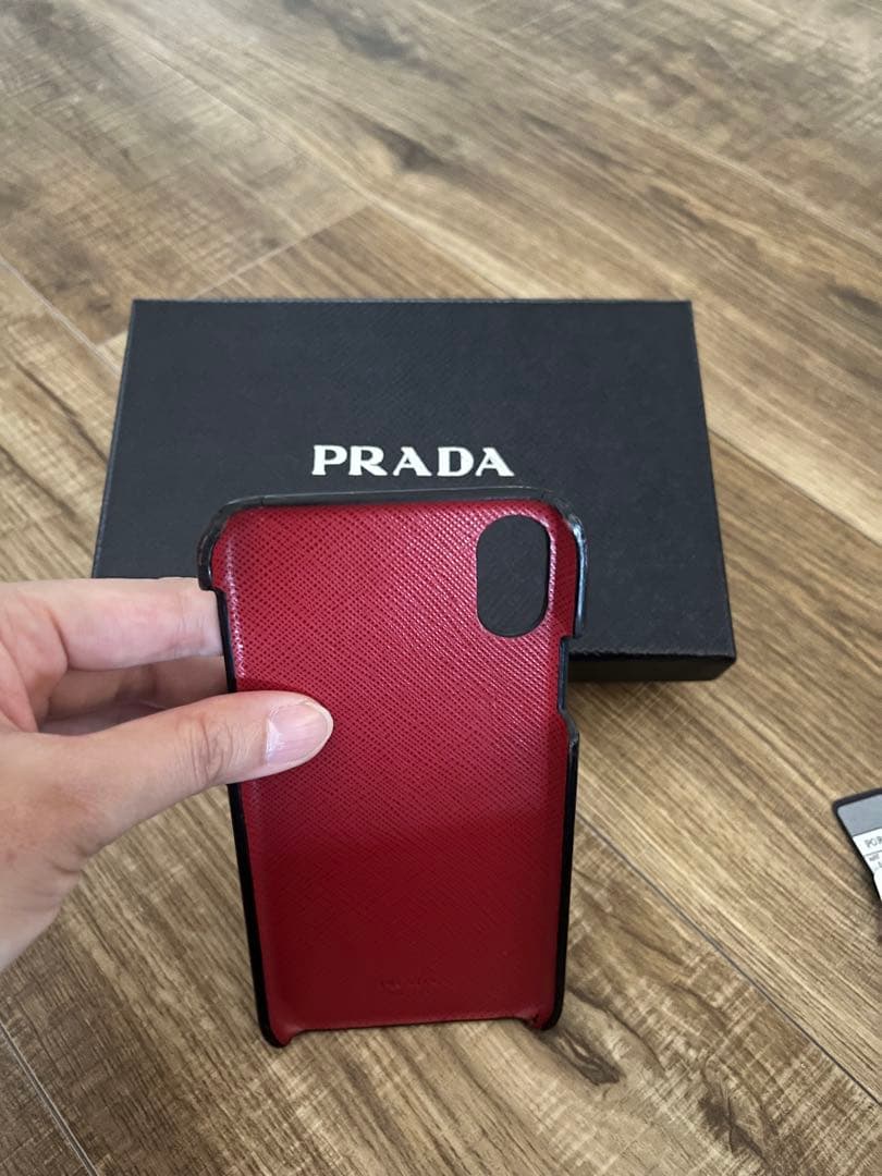 PRADA iPhoneケース ブラック レザー