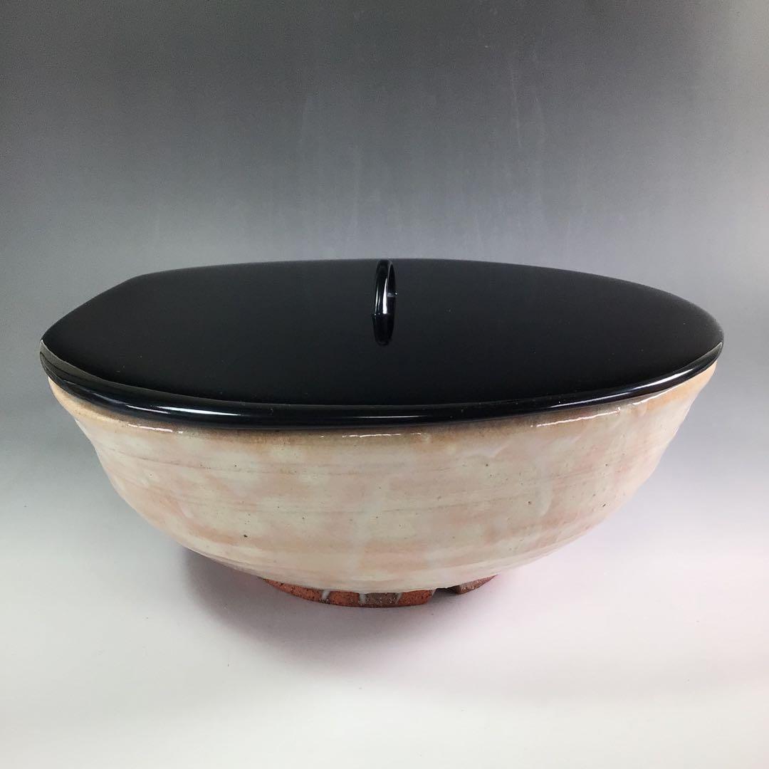 Ｒ６２６　平水指　『七十四代　朝日豊斎』『表千家　堀内宗完　箱書』　共箱　茶道具