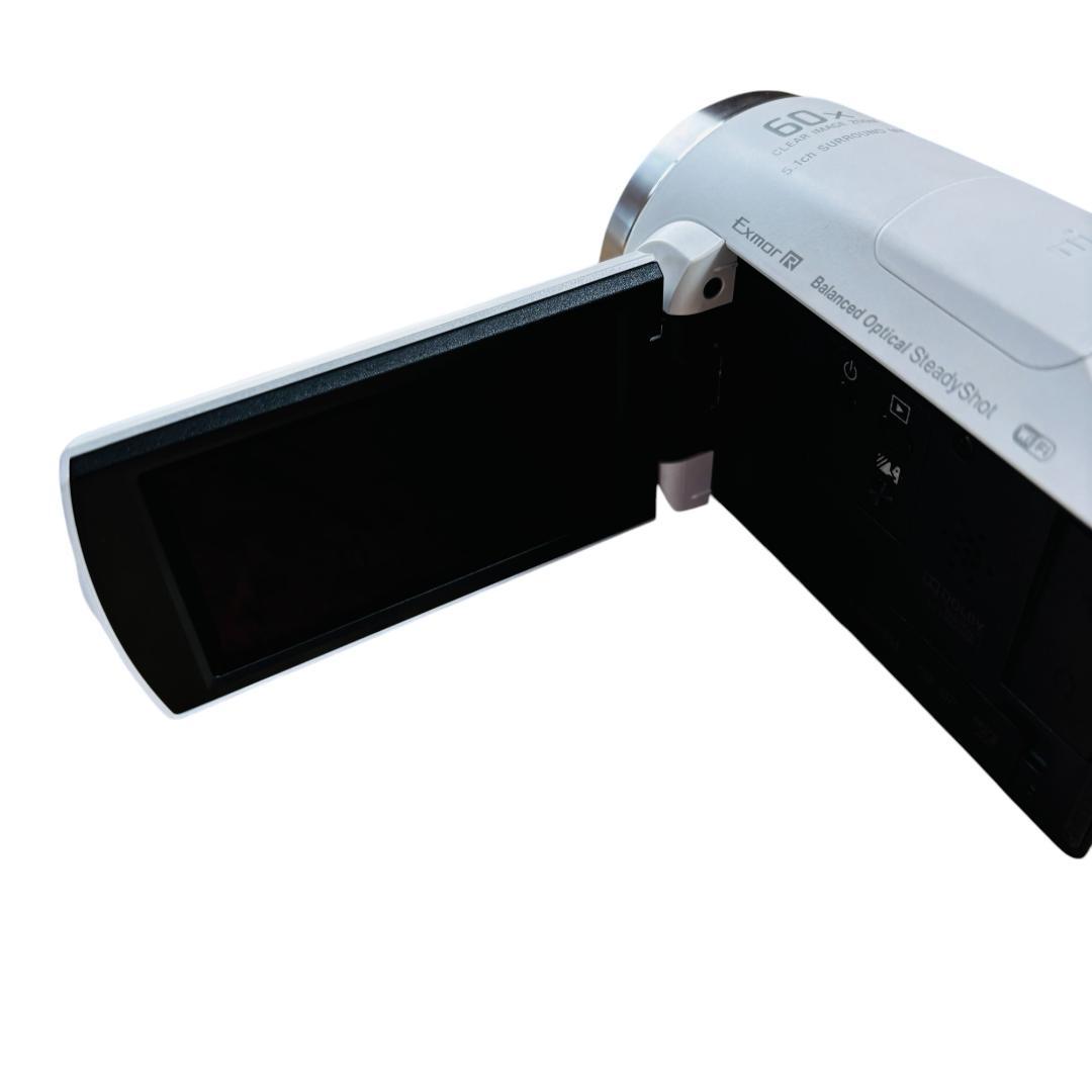 ソニー SONY HDR-CX680 ホワイト 展示極美品 バッテリー未使用