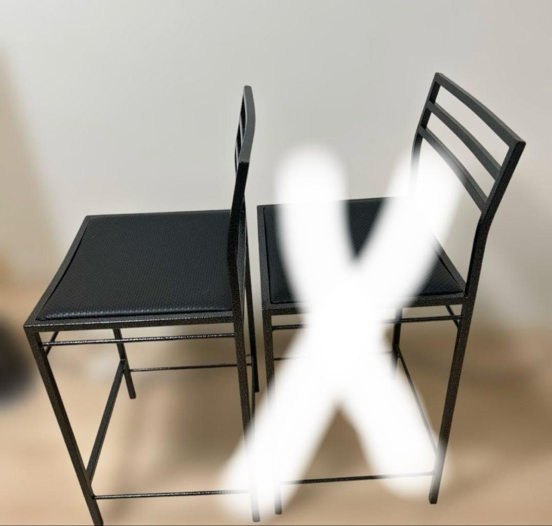 極美品✨ HIKARI ブラックメタル ダイニングチェア