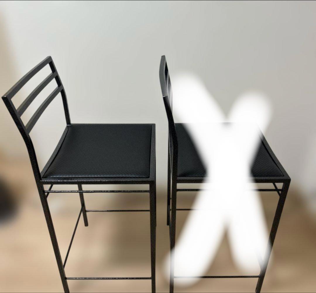 極美品✨ HIKARI ブラックメタル ダイニングチェア